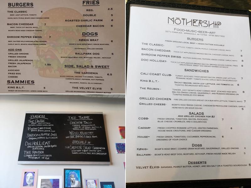 Mothership Menu