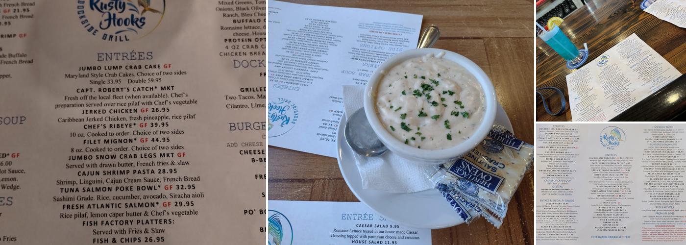 Rusty Hooks Dockside Grill Menu