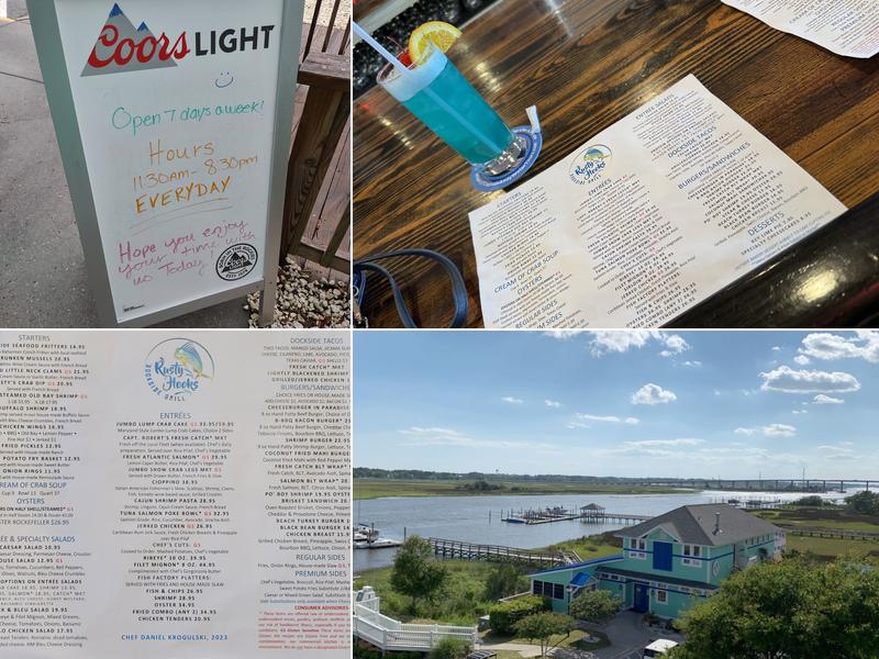 Rusty Hooks Dockside Grill Menu