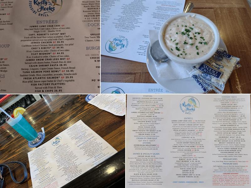 Rusty Hooks Dockside Grill Menu