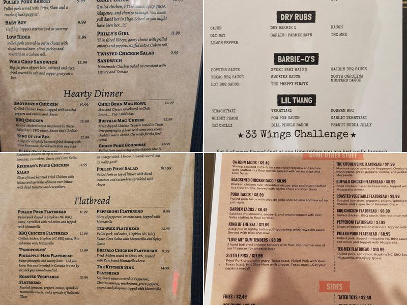 That Little Pork Shop Menu