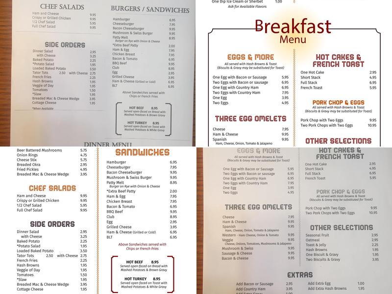 Ailey Cafe Menu
