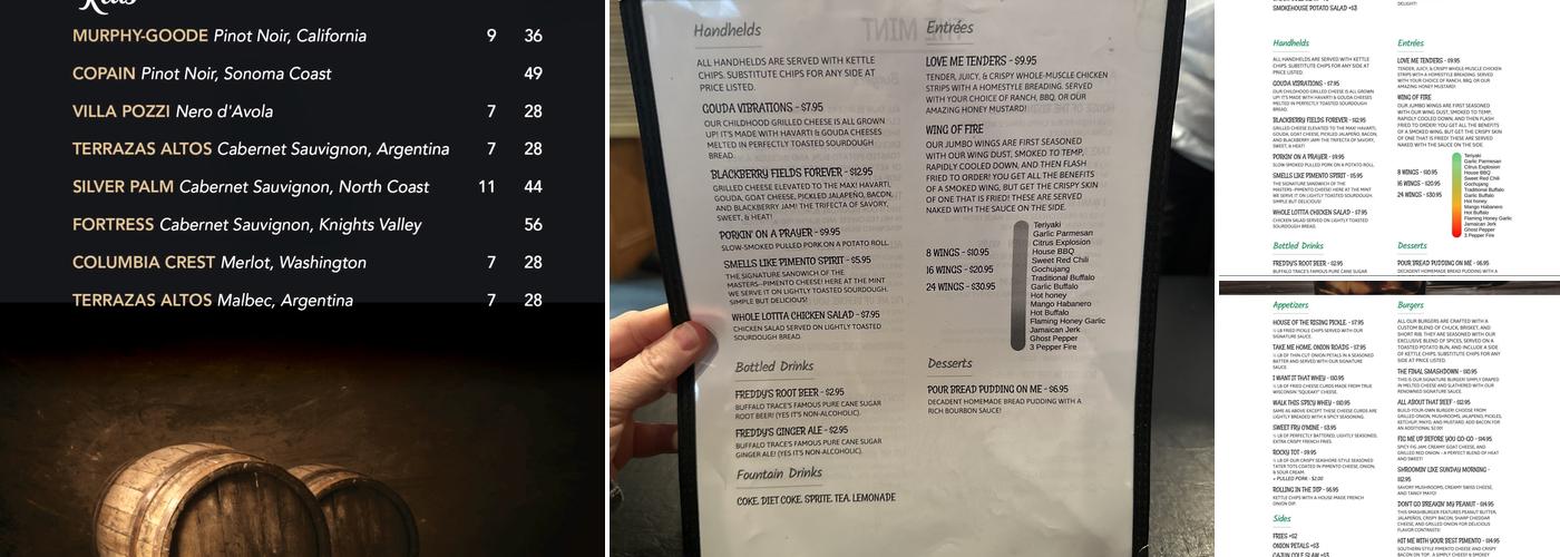 The Mint - Cocktail Lounge & Bourbon Bar Menu