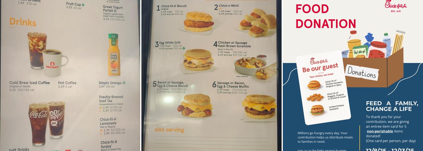 Chick-fil-A Menu
