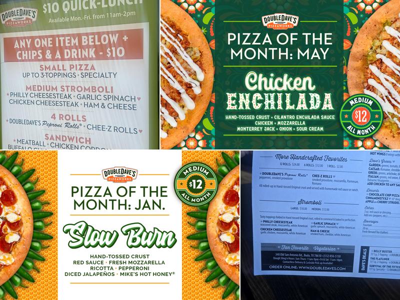DoubleDave's Pizzaworks Menu