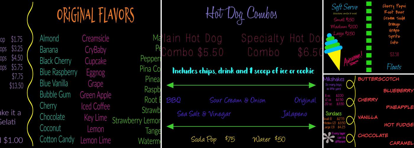 Maxton's Angola Menu