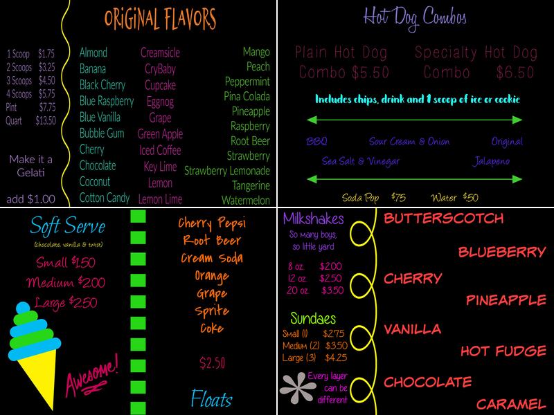 Maxton's Angola Menu