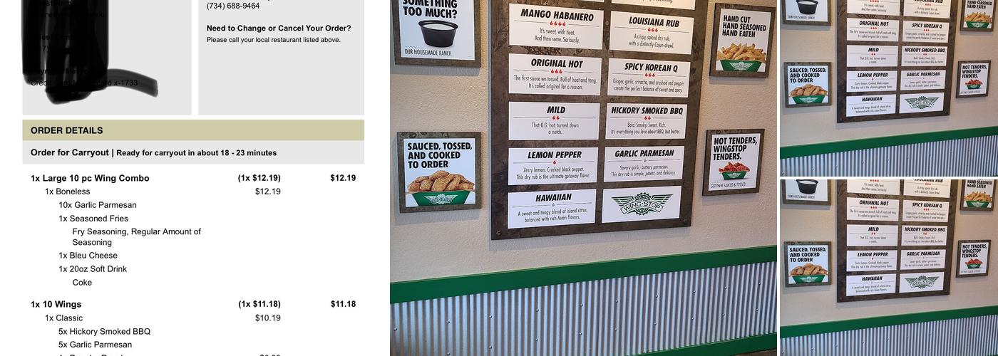 Wingstop Menu