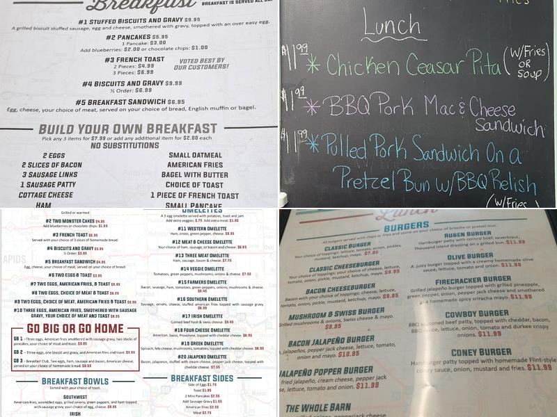 Amy’s Downtown Diner Menu