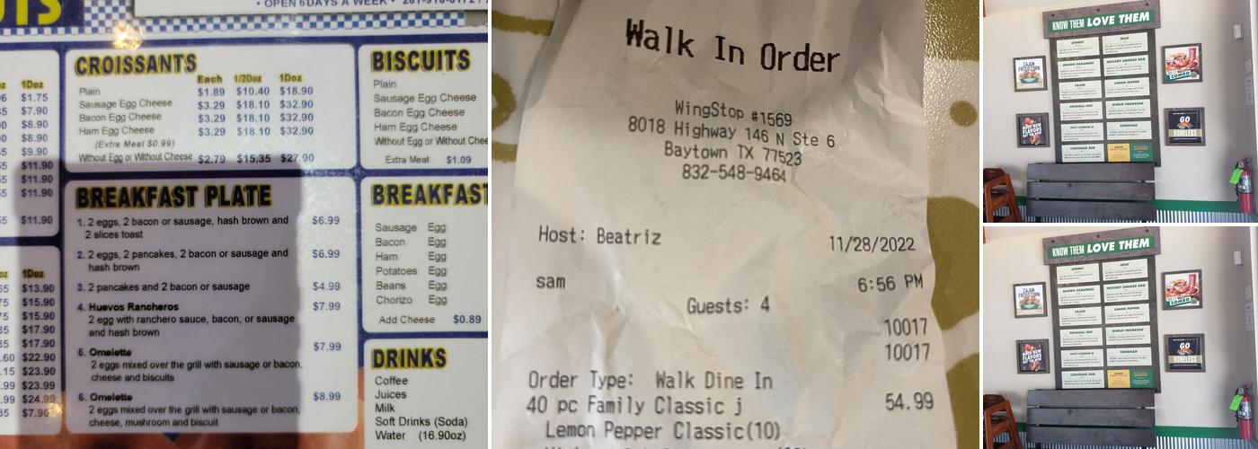 Wingstop Menu