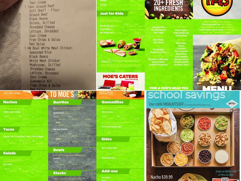 Moe's Southwest Grill Menu