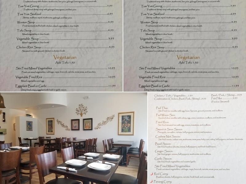 Rakong Thai restaurant Menu