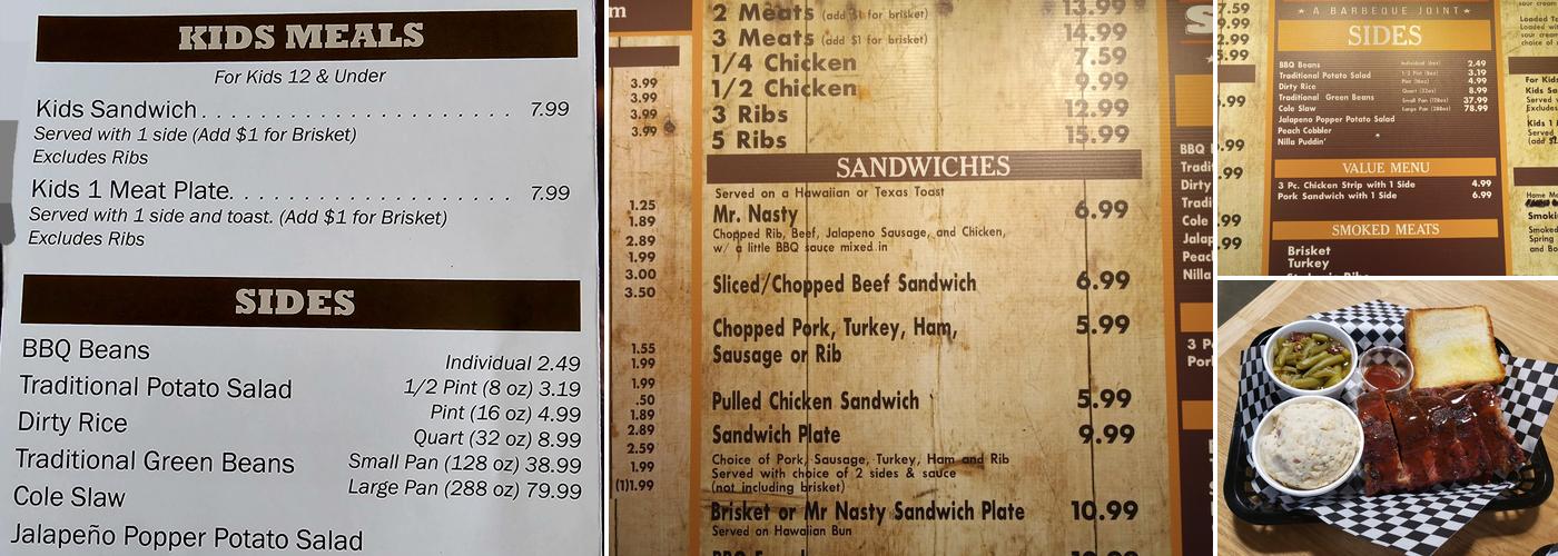 Smokin’ J’s BBQ Menu