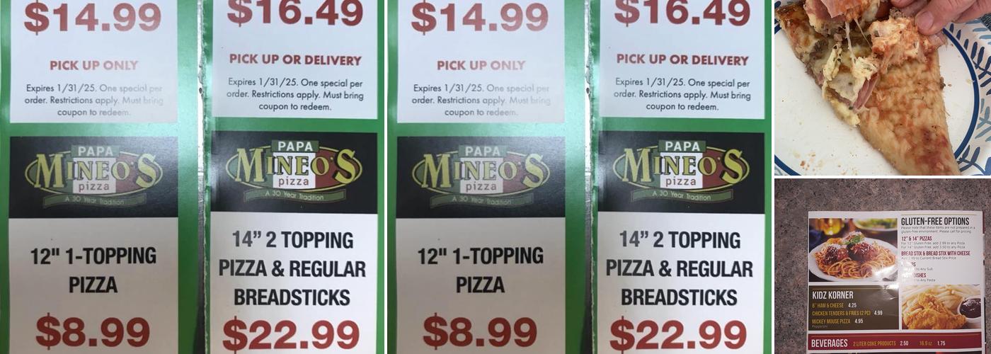 Papa Mineo's Pizza - Wayland Menu