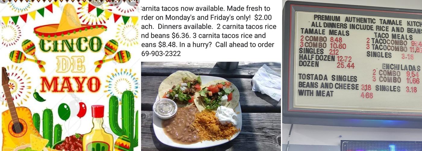 Tamale Kitchen Menu