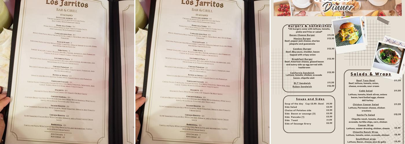 BAR AND GRILL LOS JARRITOS Menu