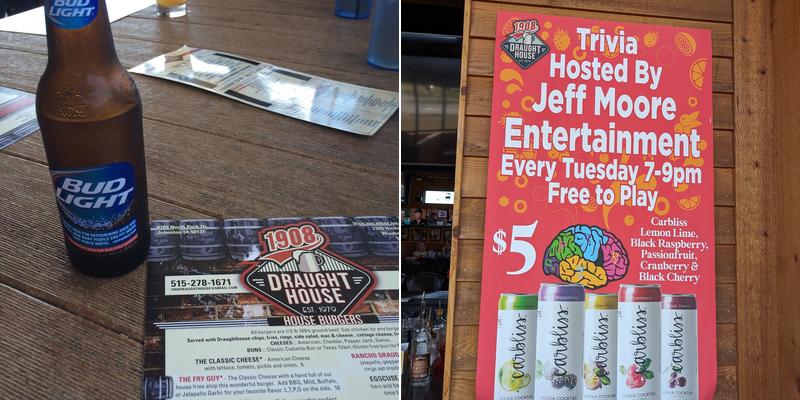 1908 Draught House Menu