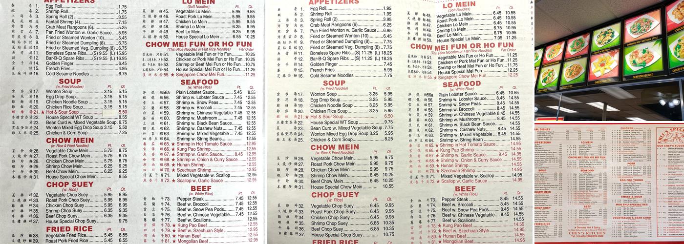 Chen’s Kitchen Menu