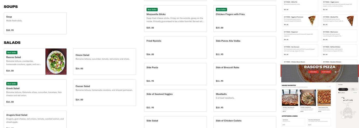 Rasco's Menu