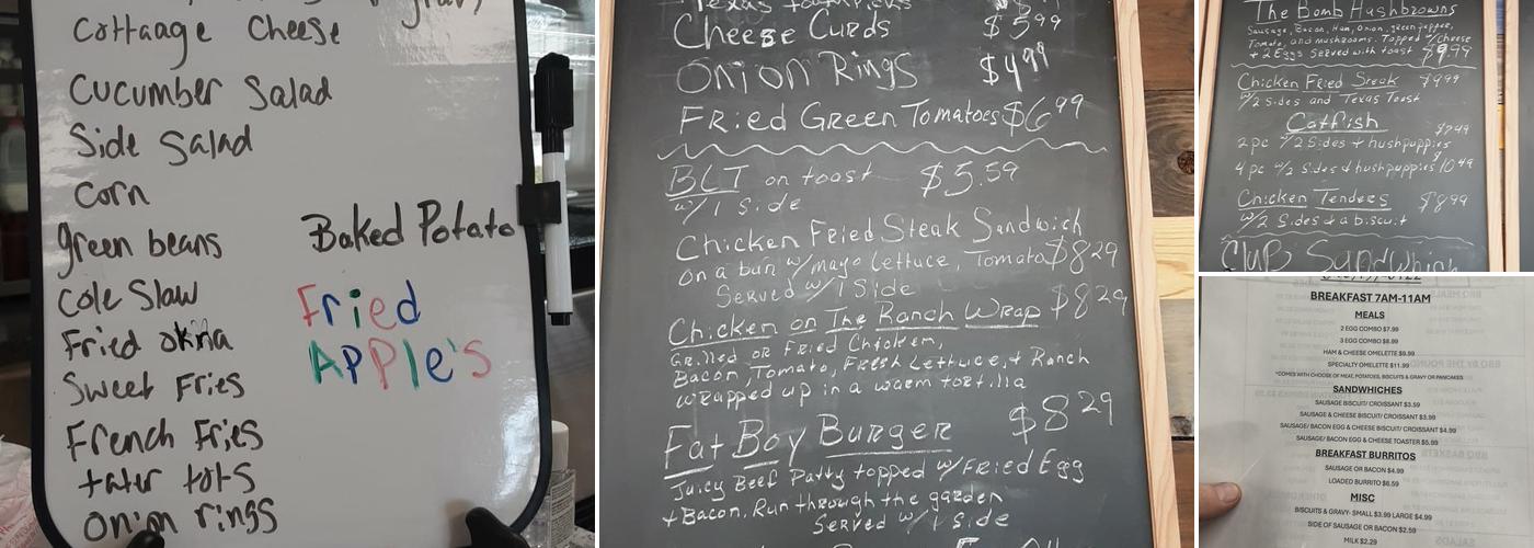 Stone Ridge Restaurant Menu