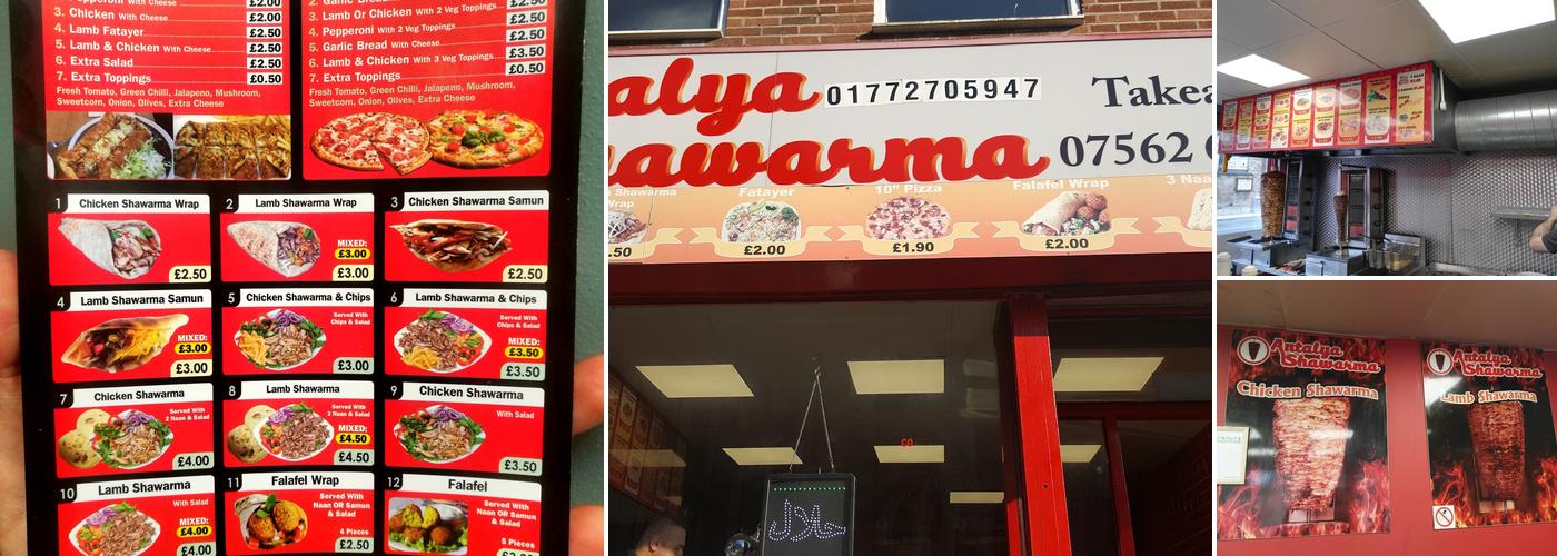 Antalya Shawarma Menu