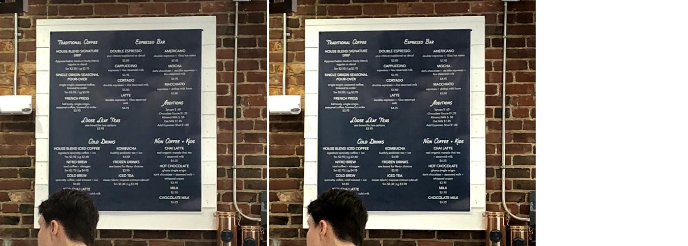 Changing Tides Café Menu