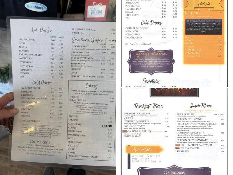 Java Blend Cafe Menu