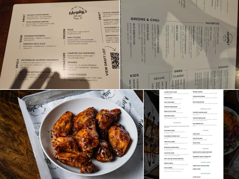 Murphy’s Craftbar + Kitchen Menu