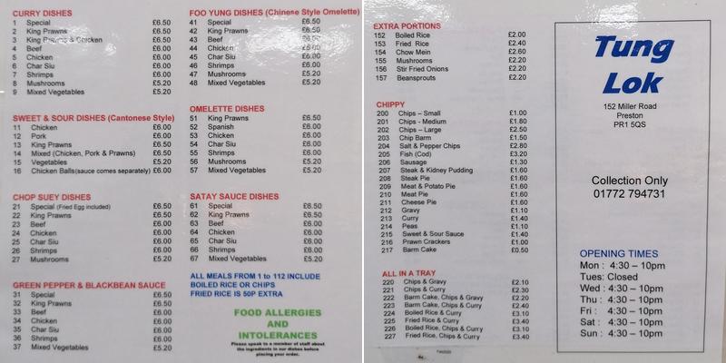 Tung lok Menu