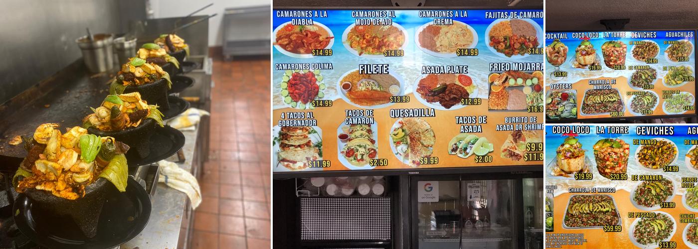 Mariscos Las Palmas Menu