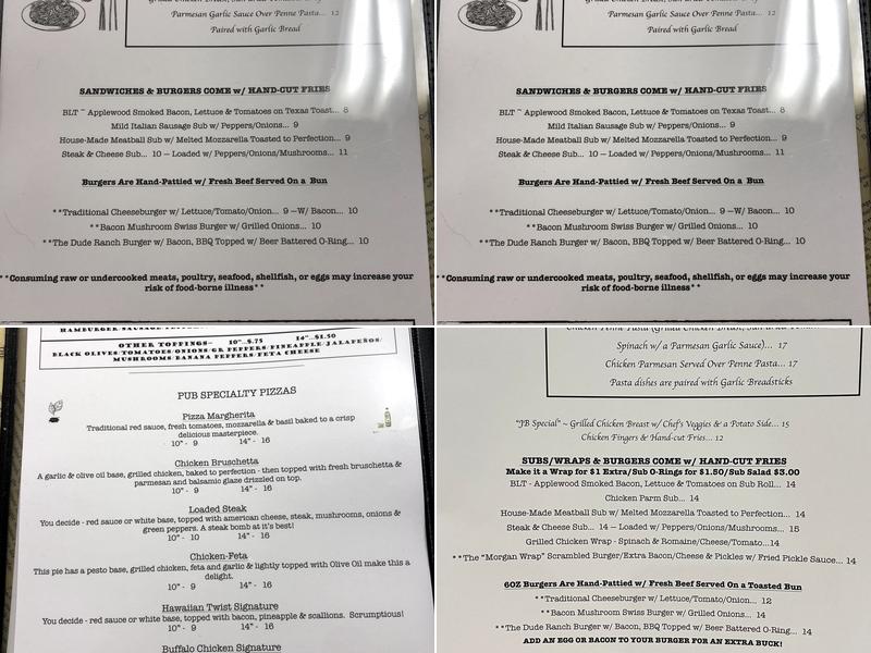 The Little Brick Pub Menu