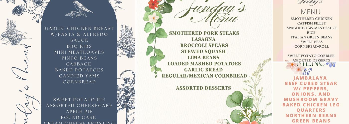 Forks Knives & Spoons Menu