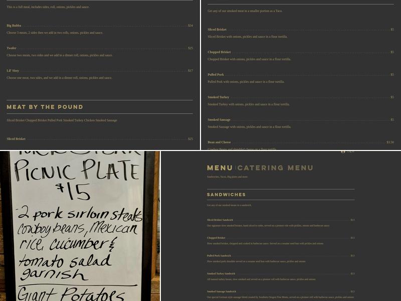 Goebel’s Country Store Menu