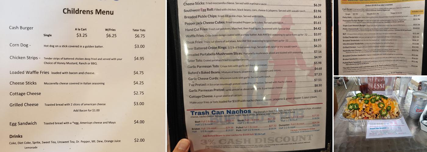 Buford’s Menu