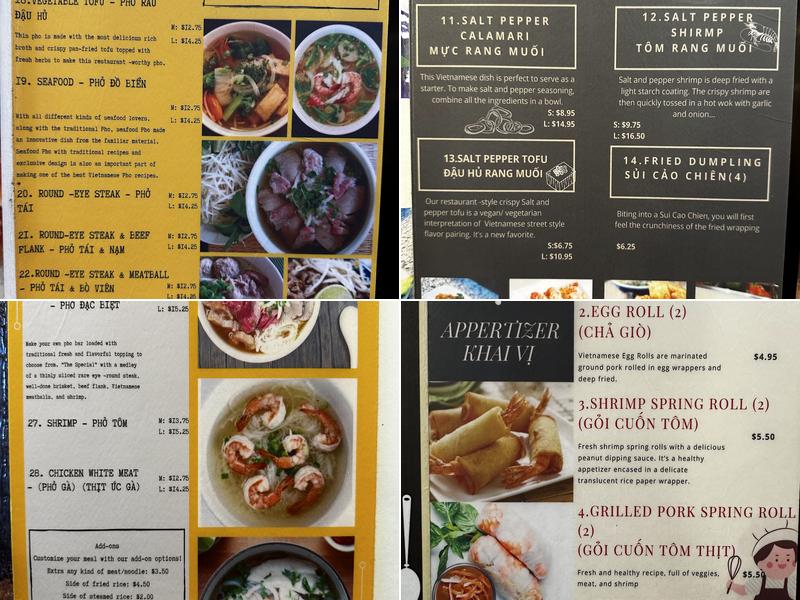 Pho&More Menu