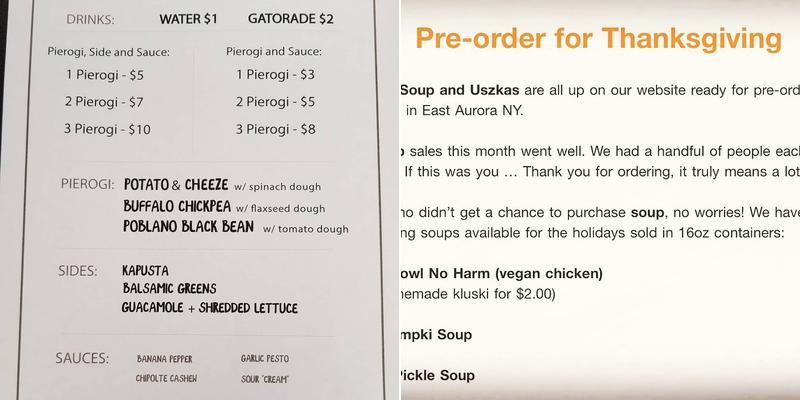 Yeah! Pierogi LLC Menu