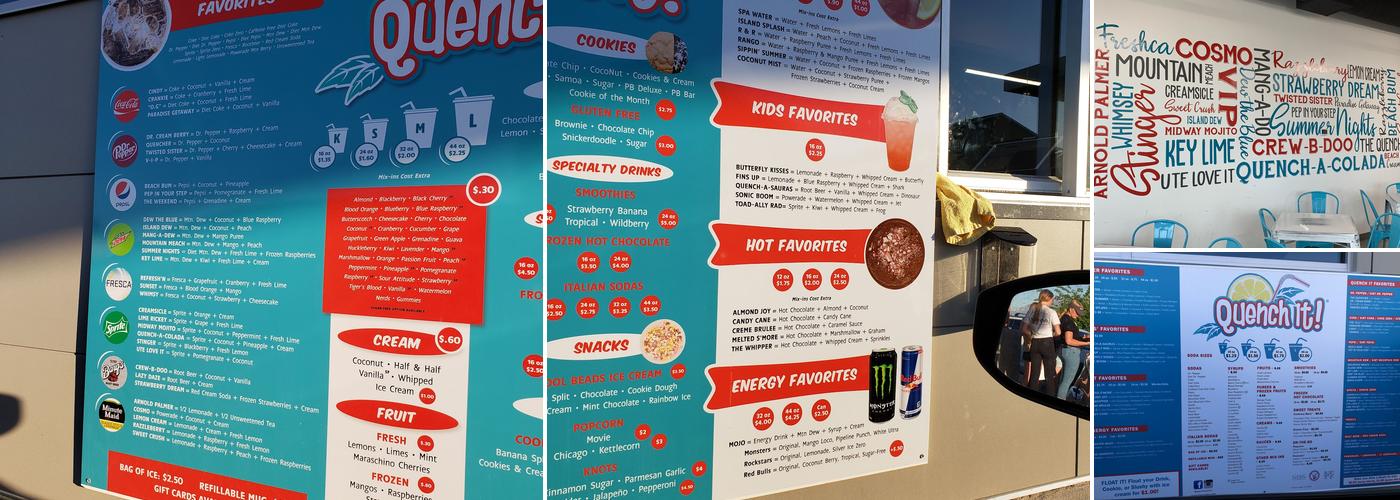 Quench It! Soda Menu