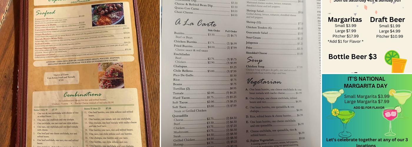 El Comal Mexican Restaurant Menu