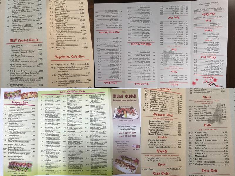 River Sushi Menu