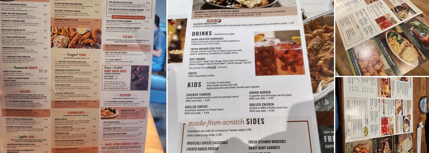 Cheddar's Scratch Kitchen Menu