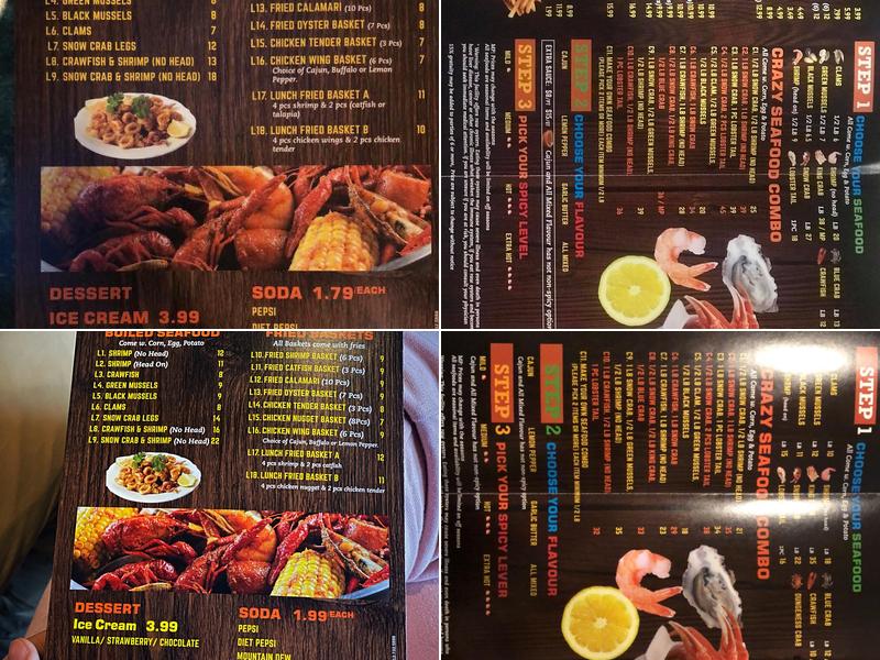 Crazy Crab Menu