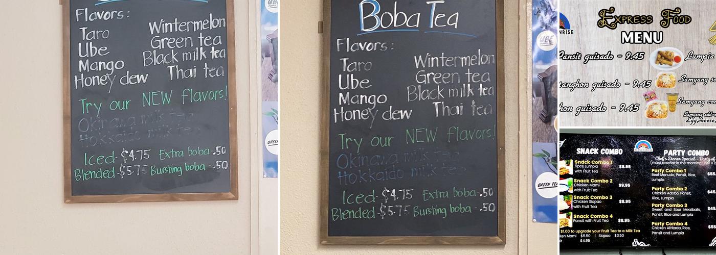 Manila Sunrise Store and Gourmet Menu