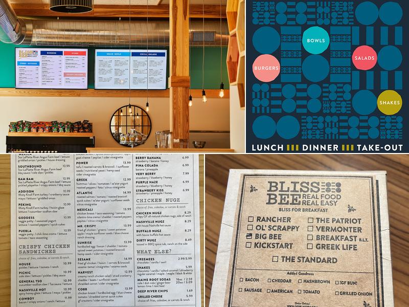 Bliss Bee Menu