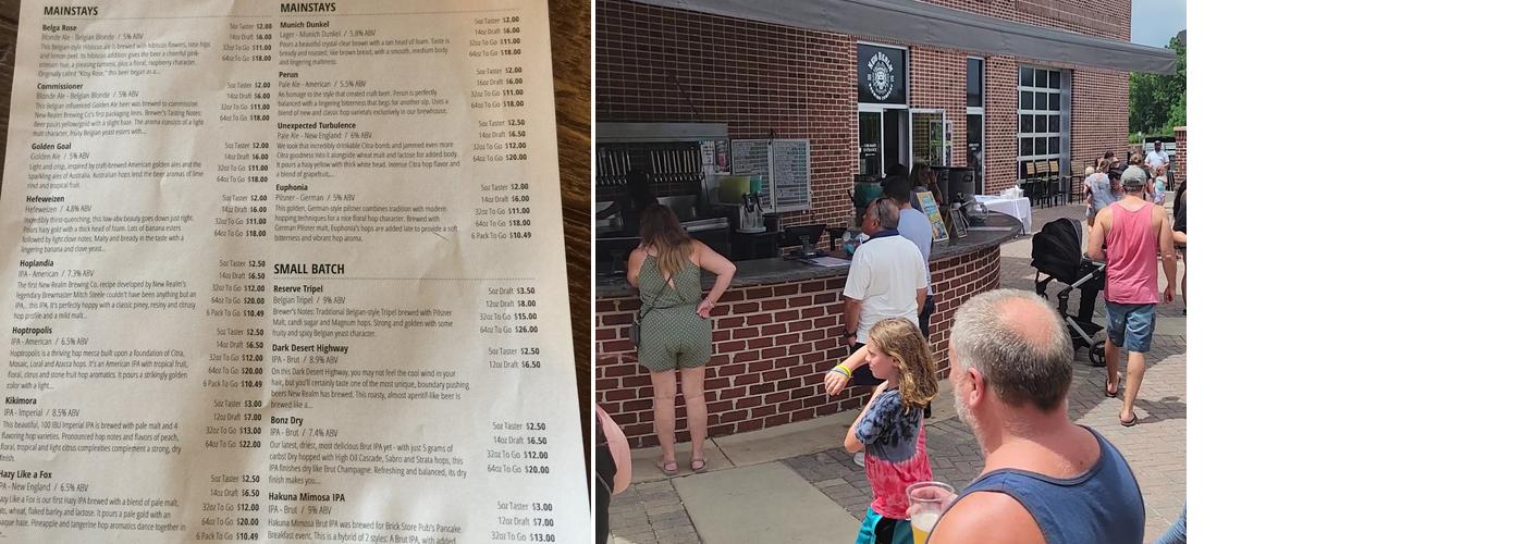 New Realm Brewing Co. Menu