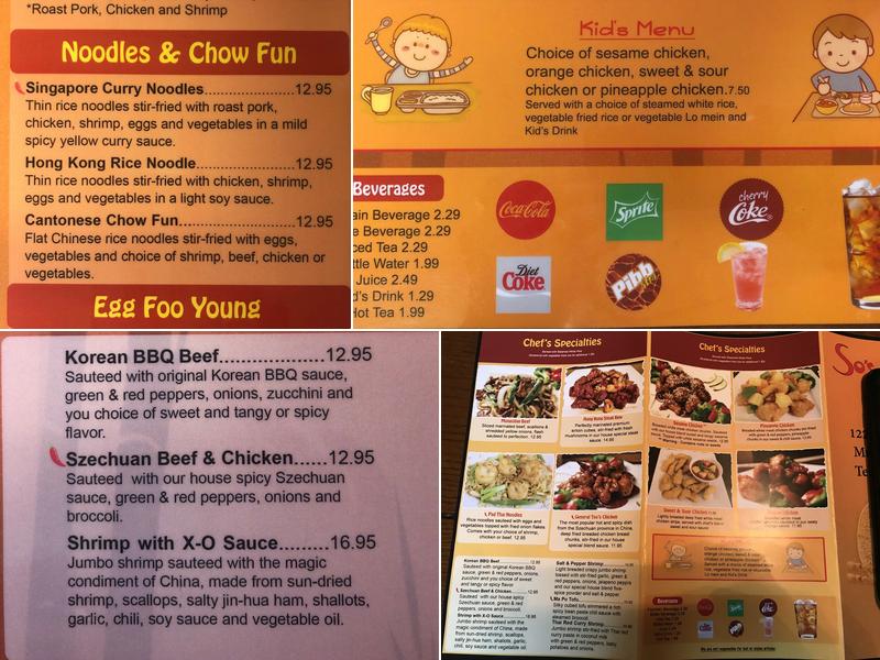 So's Good Kitchen 蘇館 Menu