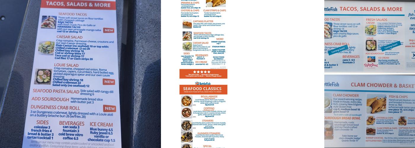 Kettlefish Menu
