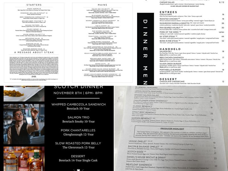 Crabtree Kitchen + Bar Menu