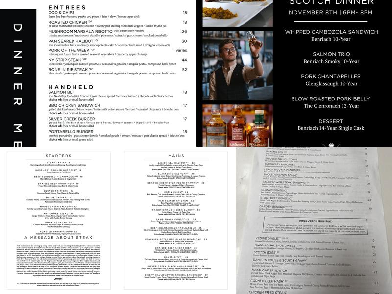Crabtree Kitchen + Bar Menu