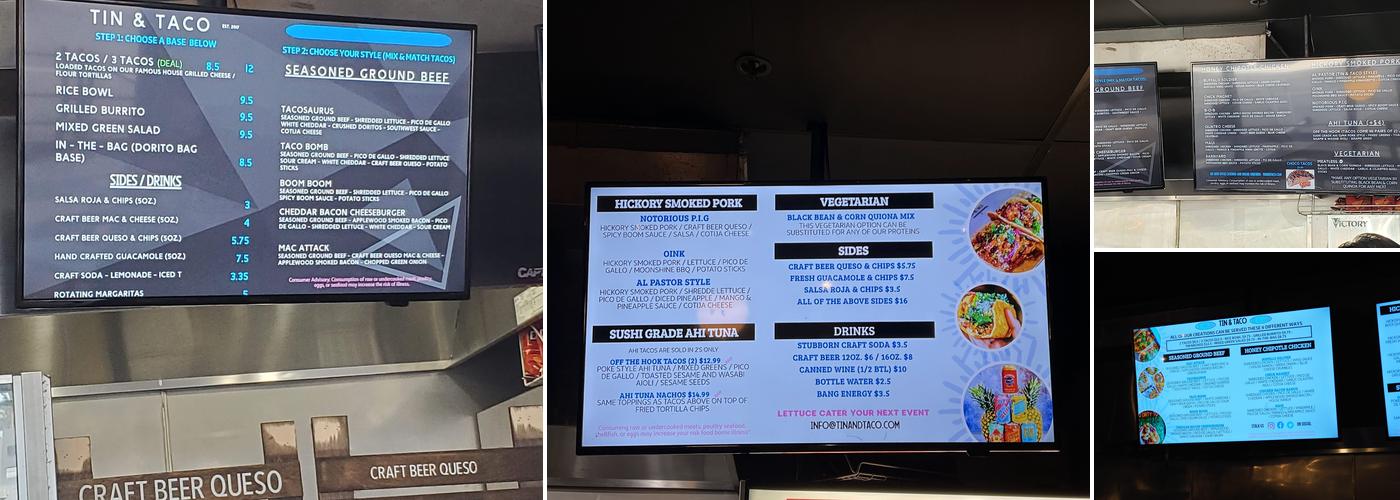 Tin & Taco Menu
