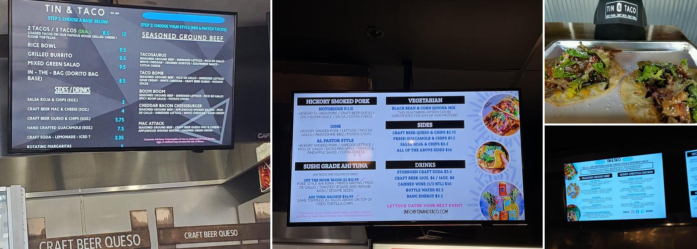 Tin & Taco Menu